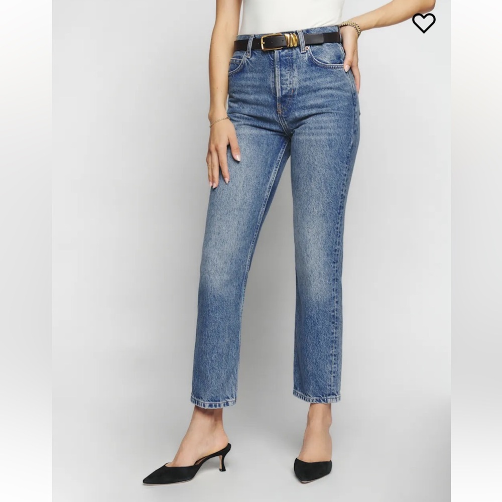 NWT REFORMATION Cynthia High rise straight Jean button fly Colorado size 28